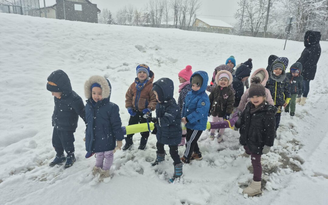 Biedroneczki witają pierwszy śnieg!